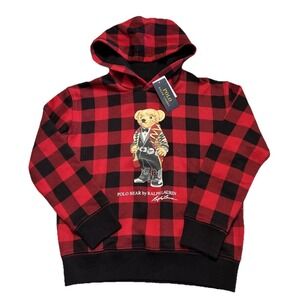 Polo by Ralph Lauren Red and Black Checkered Kids Hoodie